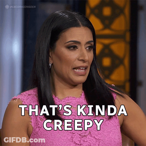 Woman In Pink Dress Saying Kinda Creepy GIF