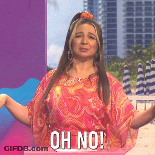 Woman In Pink Dress Saying Oh No GIF