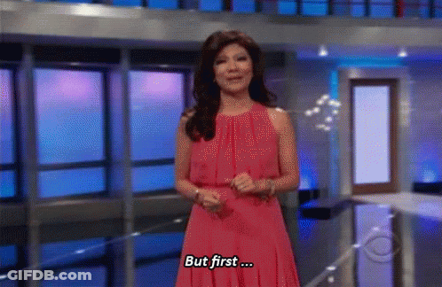Woman In Pink Dress Says But First GIF