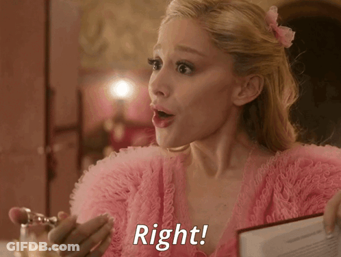 Woman In Pink Dress Says Right To Two Women GIF