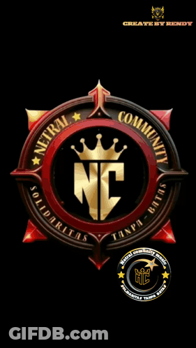 Woman In Pink Dress Standing In Front Of Netral Community Logo GIF
