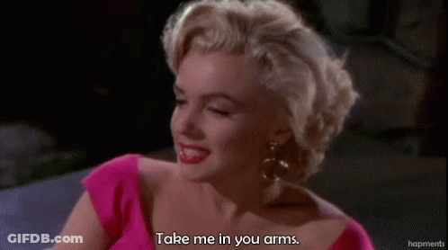 Woman In Pink Dress Take Me In Your Arms GIF
