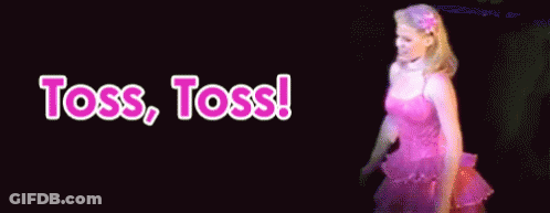 Woman In Pink Dress Toss Toss GIF