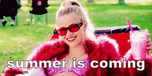 Woman In Pink Fur Coat Sunglasses Summer Is Coming GIF