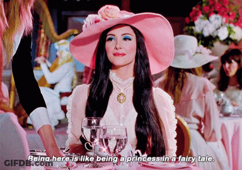 Woman In Pink Hat Says Being Here Is Like Being A Princess In A Fairy Tale GIF
