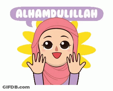 Woman In Pink Hijab Saying Alhamdulillah GIF
