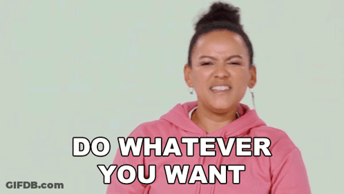 Woman In Pink Hoodie Saying Do Whatever You Want GIF