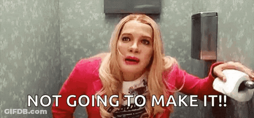 Woman In Pink Jacket Holding Toilet Paper GIF