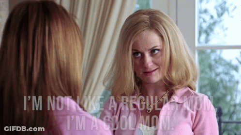 Woman In Pink Jacket Says Not Like Regular Mom GIF