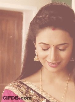 Woman In Pink Saree Close Up GIF