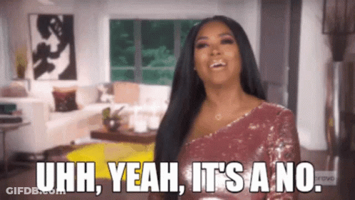Woman In Pink Sequined Dress Saying Uhh Yeah It's A No GIF