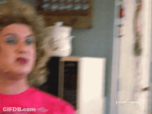 Woman In Pink Shirt By Microwave Adult Swim GIF