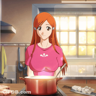 Woman In Pink Shirt Cooking GIF