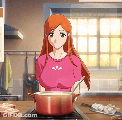Woman In Pink Shirt Cooking GIF