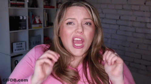 Woman In Pink Shirt Funny Face Slow Your Scroll GIF