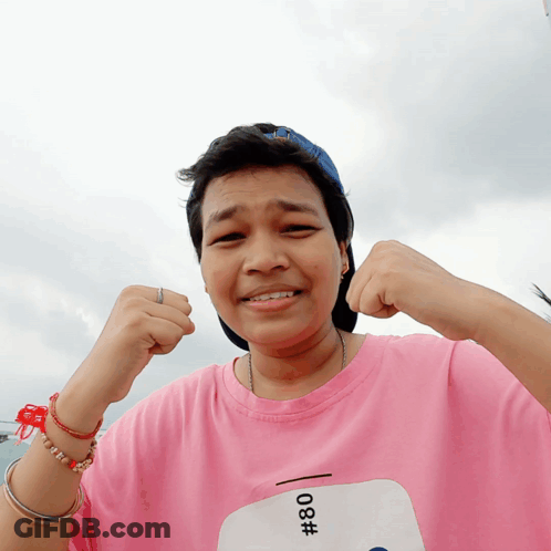 Woman In Pink Shirt Saying #80 GIF