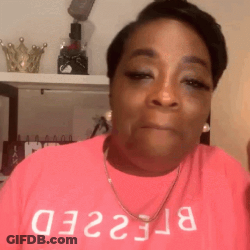 Woman In Pink Shirt Saying Blessed GIF