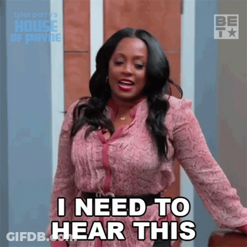 Woman In Pink Shirt Saying I Need To Hear This GIF