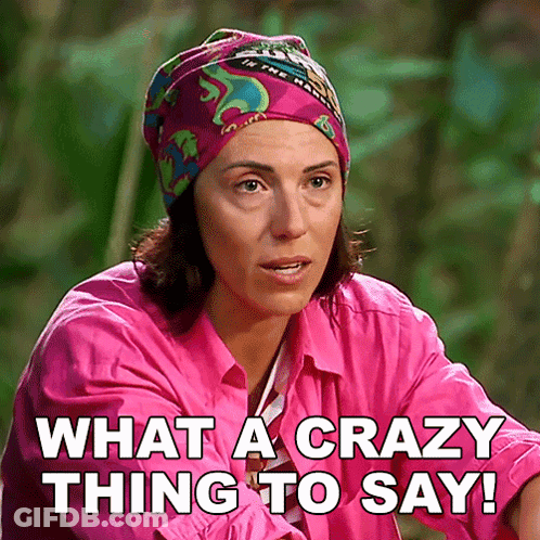 Woman In Pink Shirt Saying What A Crazy Thing GIF