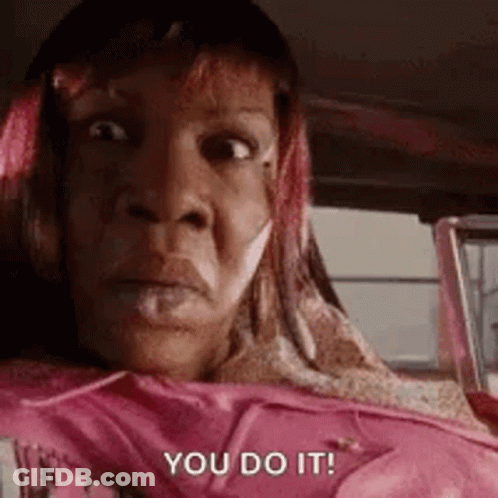 Woman In Pink Shirt Saying You Do It GIF