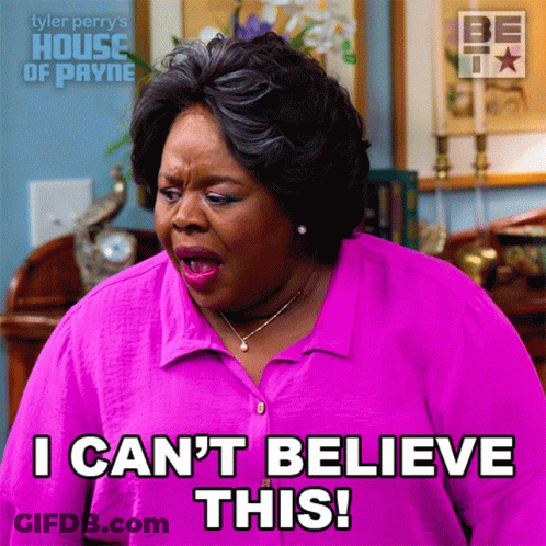 Woman In Pink Shirt Says I Can't Believe This GIF