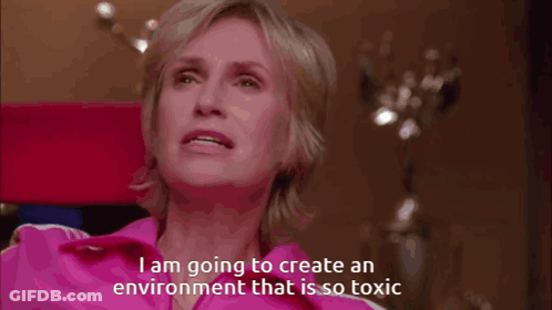 Woman In Pink Shirt Talking About Toxic Environment GIF