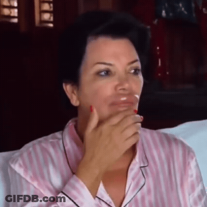 Woman In Pink Striped Pajama Covering Mouth GIF