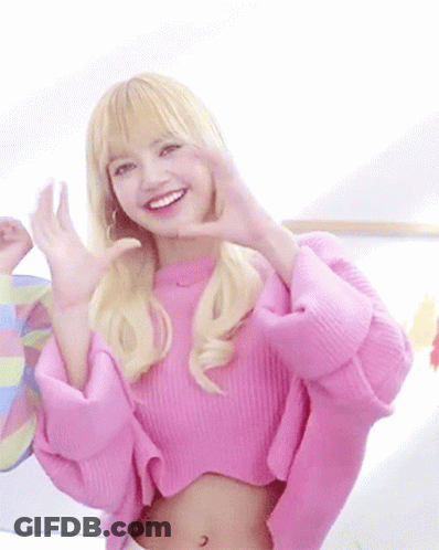 Woman In Pink Sweater Making Heart With Hands GIF