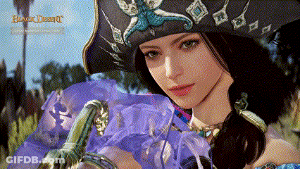 Woman In Pirate Hat Holding Sword GIF