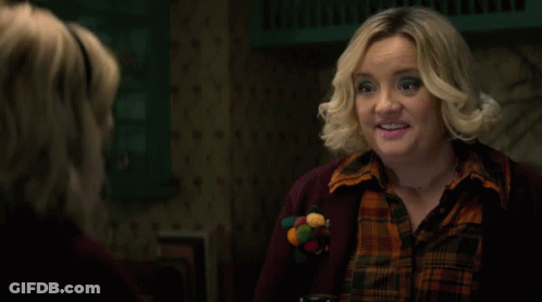Woman In Plaid Shirt Saying Alright Off You GIF