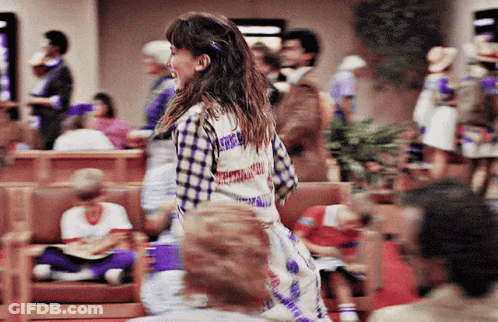 Woman In Plaid Shirt Saying Arizona Dancing GIF
