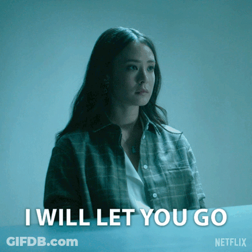 Woman In Plaid Shirt Saying I Will Let You Go Netflix Ad GIF