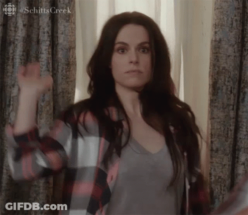 Woman In Plaid Shirt Waving GIF