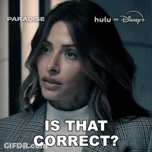 Woman In Plaid Suit Asking Is That Correct GIF