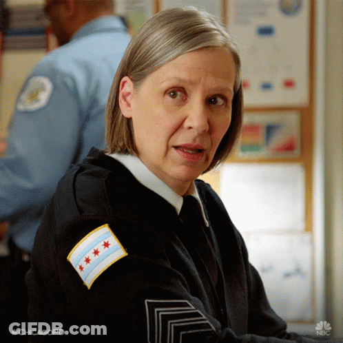 Woman In Police Uniform Chicago Patch GIF