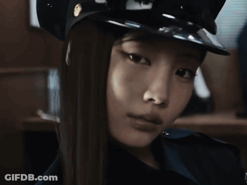 Woman In Police Uniform Close Up GIF