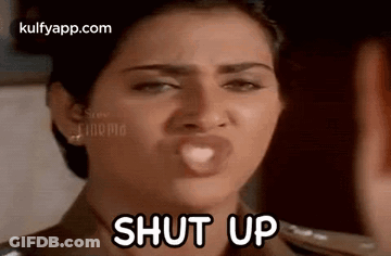Woman In Police Uniform Making Funny Face Saying Shut Up GIF