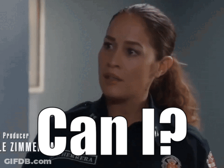 Woman In Police Uniform Saying Can I GIF