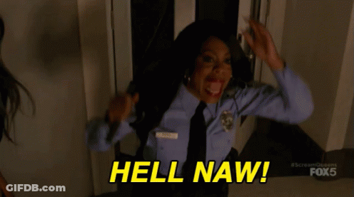 Woman In Police Uniform Shouting Hell Naw GIF