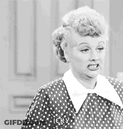Woman In Polka Dot Dress Making Funny Face GIF
