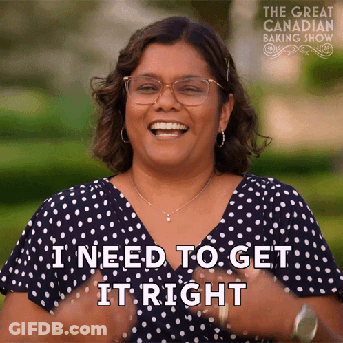 Woman In Polka Dot Shirt Laughing Saying I Need To Get It Right GIF