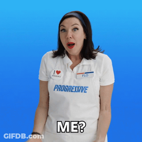 Woman In Progressive Shirt Asking Me GIF
