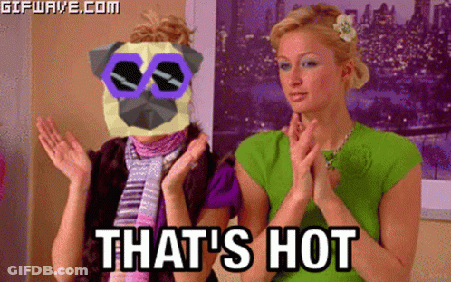 Woman In Pug Mask Applauds GIF