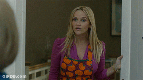 Woman In Pumpkin Apron Saying Oh GIF