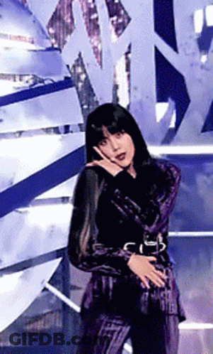 Woman In Purple Dress GIF