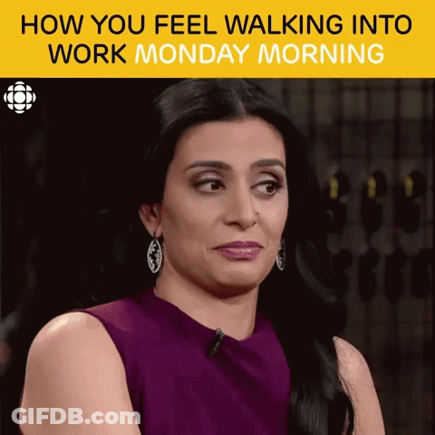 Woman In Purple Dress How You Feel Monday Morning GIF
