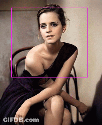 Woman In Purple Dress In Pink Chair GIF