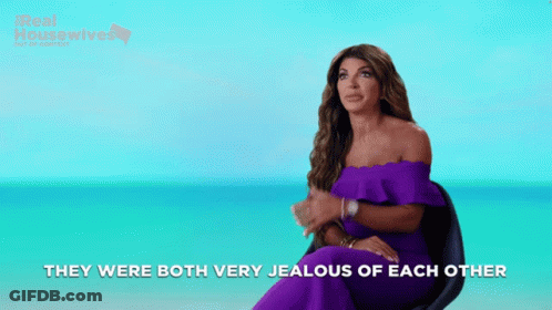 Woman In Purple Dress Jealous GIF