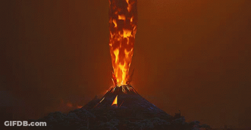 Woman In Purple Dress Saying It's Coming Out Of Me Like Lava GIF