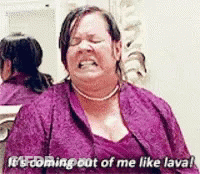 Woman In Purple Dress Saying Lava GIF